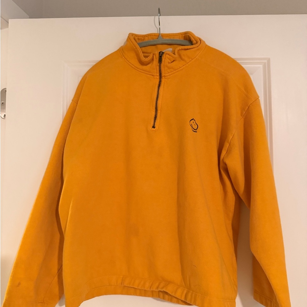 EARTHBOUND Men's Vibrant Orange Zip-Up Sweater